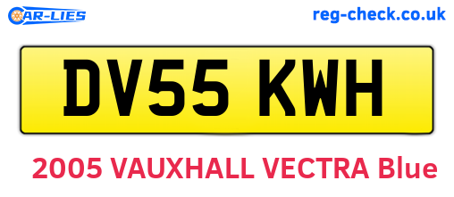 DV55KWH are the vehicle registration plates.