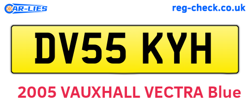DV55KYH are the vehicle registration plates.