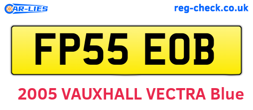FP55EOB are the vehicle registration plates.