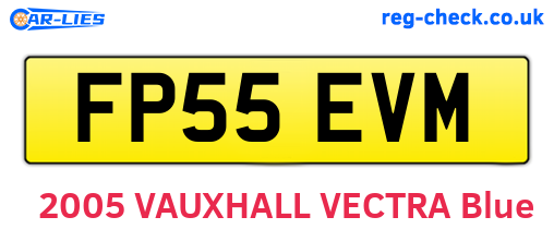 FP55EVM are the vehicle registration plates.