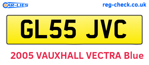 GL55JVC are the vehicle registration plates.