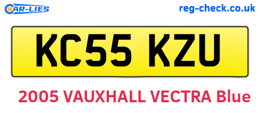 KC55KZU are the vehicle registration plates.