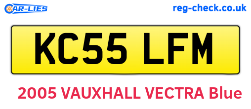 KC55LFM are the vehicle registration plates.