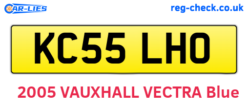 KC55LHO are the vehicle registration plates.