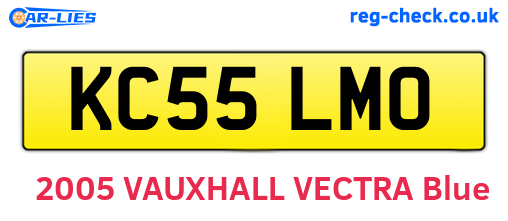KC55LMO are the vehicle registration plates.