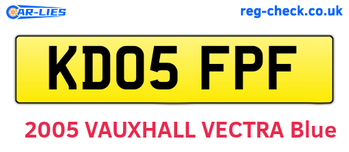KD05FPF are the vehicle registration plates.
