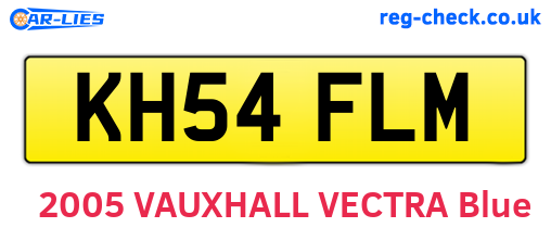 KH54FLM are the vehicle registration plates.