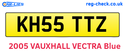 KH55TTZ are the vehicle registration plates.