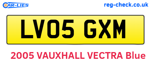 LV05GXM are the vehicle registration plates.