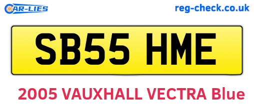 SB55HME are the vehicle registration plates.
