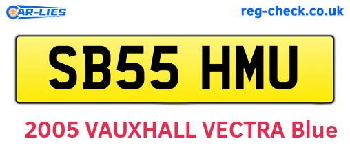 SB55HMU are the vehicle registration plates.