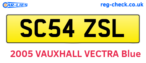 SC54ZSL are the vehicle registration plates.