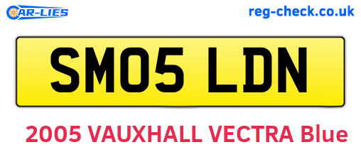 SM05LDN are the vehicle registration plates.