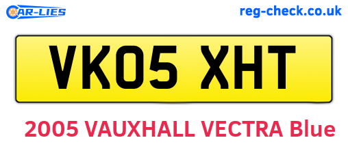 VK05XHT are the vehicle registration plates.