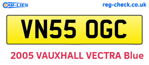 VN55OGC are the vehicle registration plates.