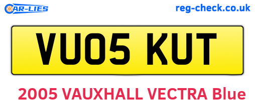 VU05KUT are the vehicle registration plates.