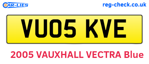VU05KVE are the vehicle registration plates.