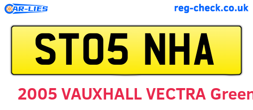 ST05NHA are the vehicle registration plates.