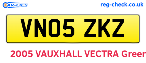 VN05ZKZ are the vehicle registration plates.
