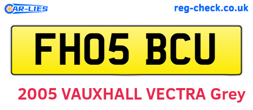 FH05BCU are the vehicle registration plates.