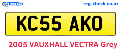 KC55AKO are the vehicle registration plates.