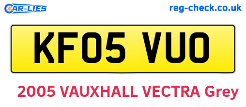 KF05VUO are the vehicle registration plates.