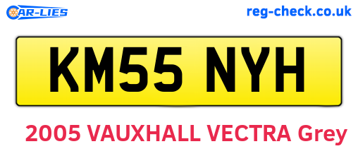 KM55NYH are the vehicle registration plates.