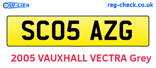 SC05AZG are the vehicle registration plates.