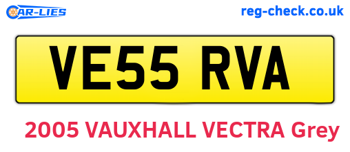VE55RVA are the vehicle registration plates.