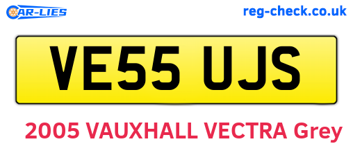 VE55UJS are the vehicle registration plates.