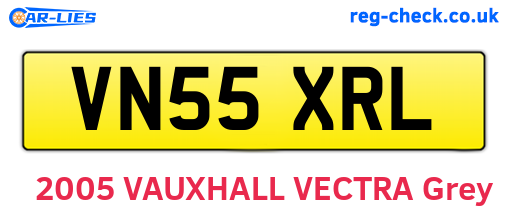 VN55XRL are the vehicle registration plates.