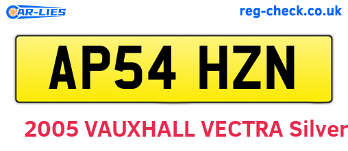 AP54HZN are the vehicle registration plates.