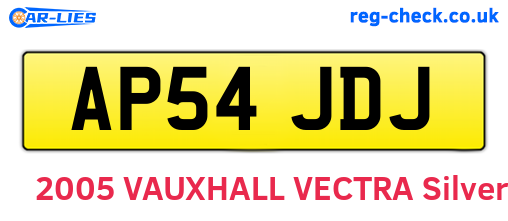 AP54JDJ are the vehicle registration plates.