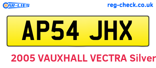 AP54JHX are the vehicle registration plates.
