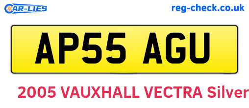 AP55AGU are the vehicle registration plates.