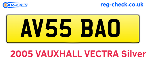 AV55BAO are the vehicle registration plates.