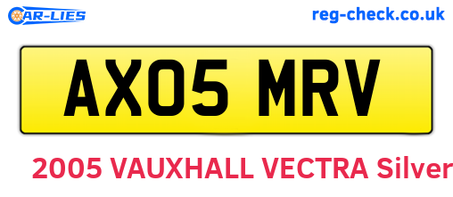 AX05MRV are the vehicle registration plates.