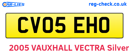 CV05EHO are the vehicle registration plates.