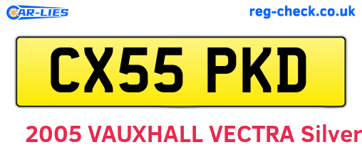 CX55PKD are the vehicle registration plates.