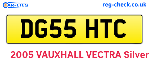 DG55HTC are the vehicle registration plates.