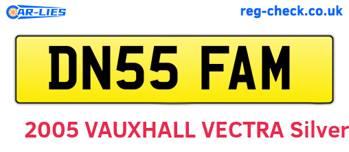 DN55FAM are the vehicle registration plates.