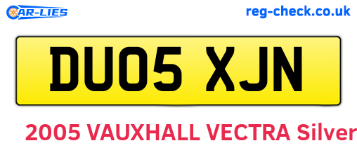 DU05XJN are the vehicle registration plates.