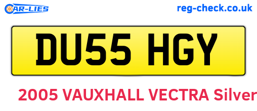 DU55HGY are the vehicle registration plates.