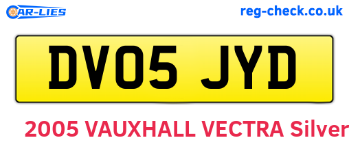 DV05JYD are the vehicle registration plates.