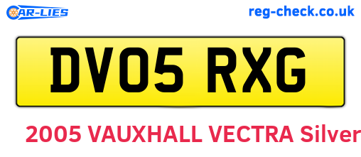 DV05RXG are the vehicle registration plates.