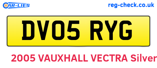 DV05RYG are the vehicle registration plates.