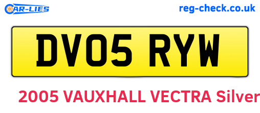 DV05RYW are the vehicle registration plates.