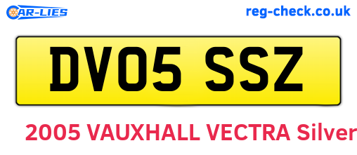 DV05SSZ are the vehicle registration plates.