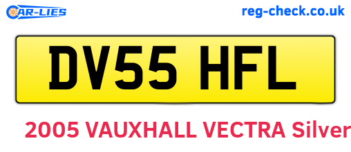 DV55HFL are the vehicle registration plates.