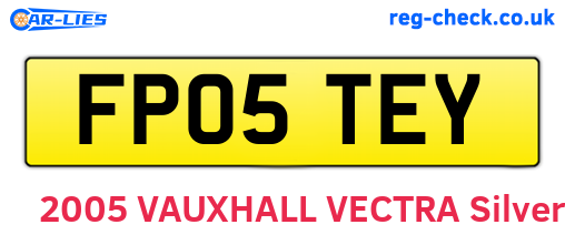 FP05TEY are the vehicle registration plates.